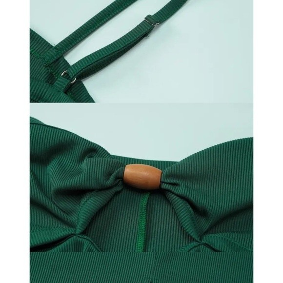 Green Cut-Out Midi Dress - Picture 4 of 5